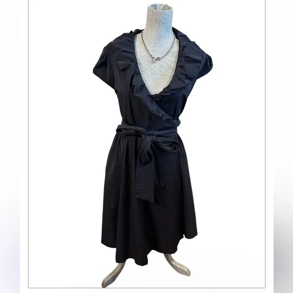 Diane Von Furstenberg Ruffle Wrap Dress 8 (3050)